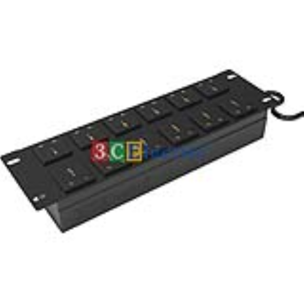 THANH NGUỒN PDU 12 Ổ CẮM 3 CHẤU CHUẨN ĐA DỤNG, CÁP NGUỒN 03M (3 X 2.5MM2)
