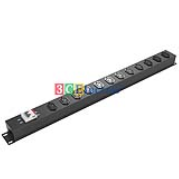 THANH NGUỒN 12 Ổ C13 LẮP DỌC TỦ RACK 20U, CÓ MCB