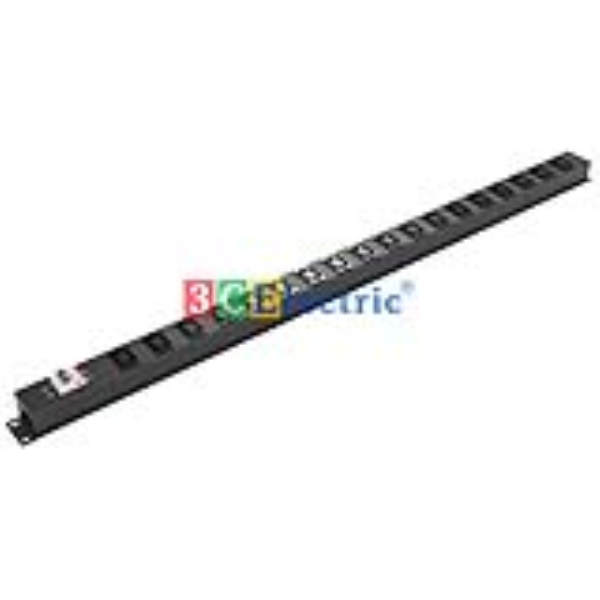 THANH PDU 18 CỔNG C19, LẮP DỌC TỦ RACK 36U, CÓ MCB 2P 50A