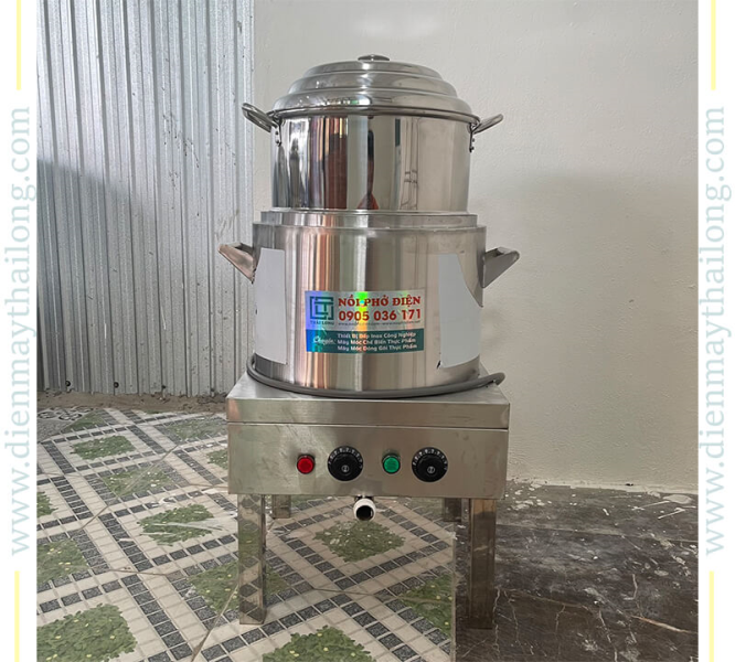 Nồi Hấp Cơm Tấm Điện 36CM Inox