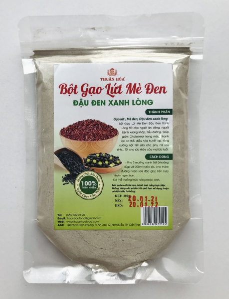Bột Gạo Lút Mè Đen – Đậu đen Xanh Lòng
