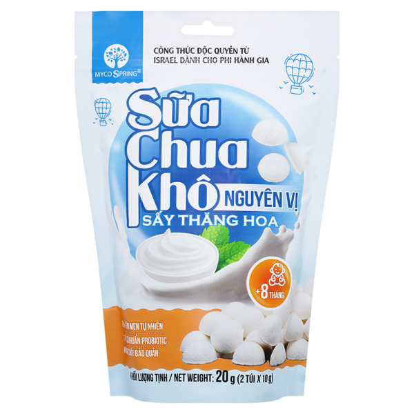 Sữa chua khô sấy thăng hoa vị tự nhiên MycoSpring