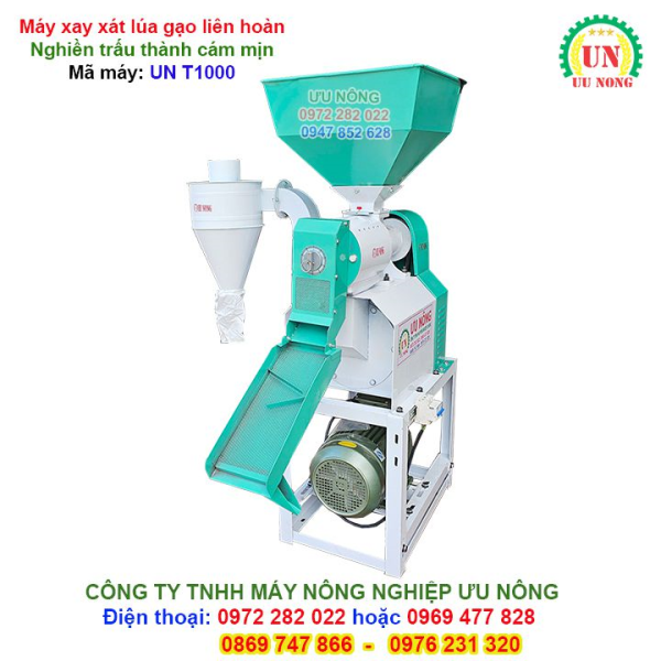 Máy xát gạo – Đầu trà trắng – Nghiền trấu cám