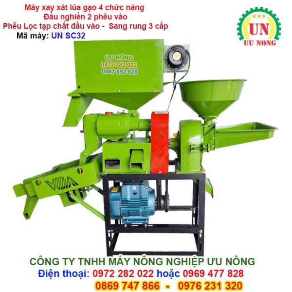 Máy xay xát lúa gạo 4 chức năng UN SC32