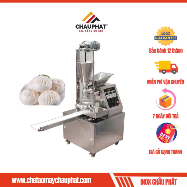 Máy làm bánh bao nhân thịt bằng inox 304