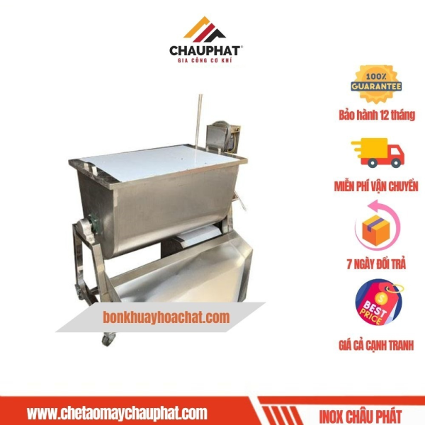 Máy trộn bột làm bánh công nghiệp 500kg bằng inox 304