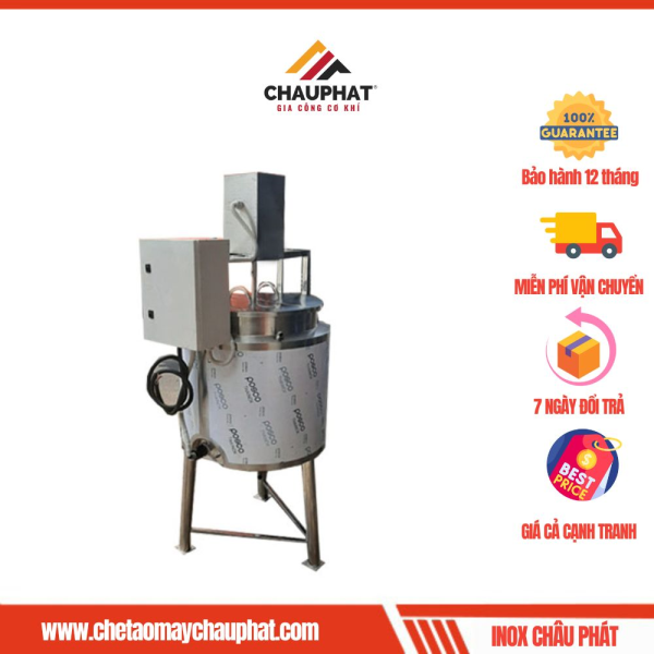 Nồi Nấu Tương Ớt Công Nghiệp Có Cánh Khuấy Bằng Inox 304