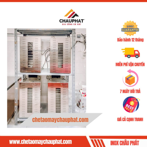 Máy Sấy Thực Phẩm, Trái Cây 16 Khay Bằng Inox 304