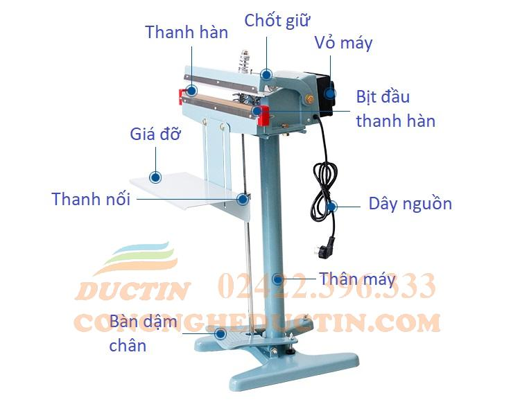 Máy hàn miệng túi PFS 650 (ĐT-HT04-2) có giá đỡ