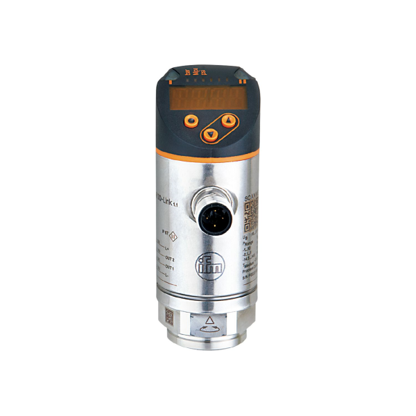 Cảm Biến Áp Suất IFM PN2593 – Cảm Biến Áp Suất Tương Đối & Chân Không, Màn Hình Hiển Thị, IO-Link, -1~25bar, 2x PNP/NPN