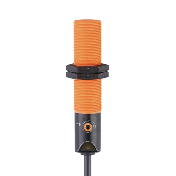 IFM KG5045 | Cảm biến tiệm cận điện dung M18 | Tầm phát hiện 8 mm | Ngõ ra NPN NO | Ren M18×1, chiều dài 84 mm | IP67