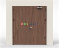CỬA THÉP NGĂN CHÁY VÂN GỖ 2 CÁNH CÂN