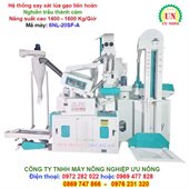 Hệ thống xay xát lúa gạo liên hoàn đời mới năng suất lớn 1400 – 1600 Kg/Giờ – Nghiền trấu thành bột cám 6NL-20SF-A