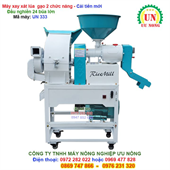 Máy xáy xát lúa gạo 2 chức năng UN 333- Đấu nghiền 24 búa có quạt hút