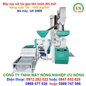 Máy xay xát lúa gạo liên hoàn mã máy LH1000 năng suất 700 – 1000 Kg/Giờ