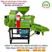 Máy xay xát lúa gạo 3 chức năng xát gạo – Đập bột có quạt hút – Sàng rung lọc cát sạn 3 cấp