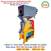 Máy xay xát lúa gạo mini có bánh xe – Phễu lọc tạp chất đầu vào – Phiên bản đặc biệt SD02