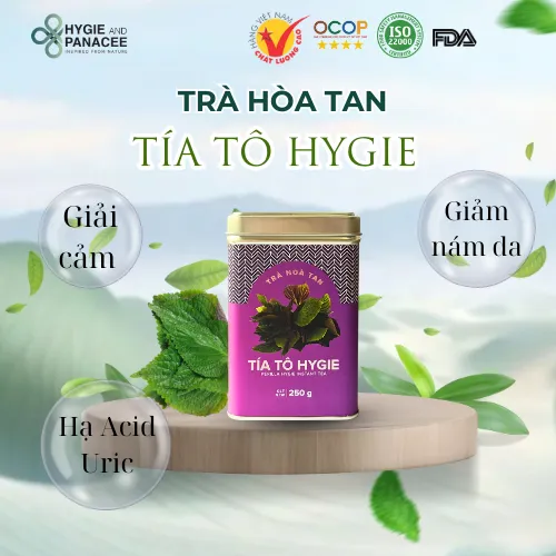 Trà hòa tan tía tô Hygie